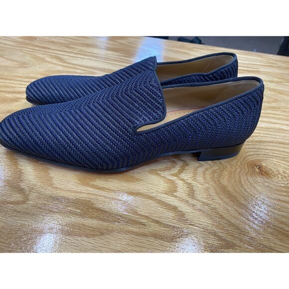 Christian Louboutin Dandelion Loafer Men's 8 Blue Slip On Low Top Almond Toe B36 - Picture 6 of 9